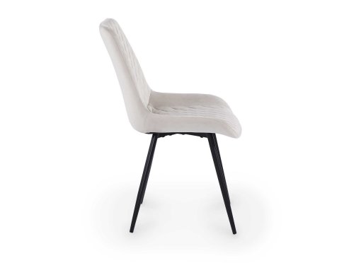Lot de 2 chaises design en velours beige YOLA