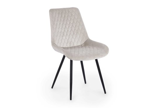 Lot de 2 chaises design en velours beige YOLA
