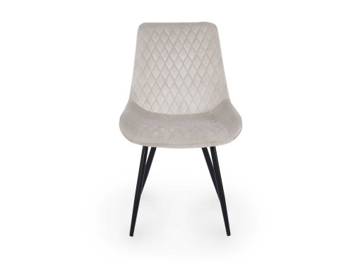 Lot de 2 chaises design en velours beige YOLA